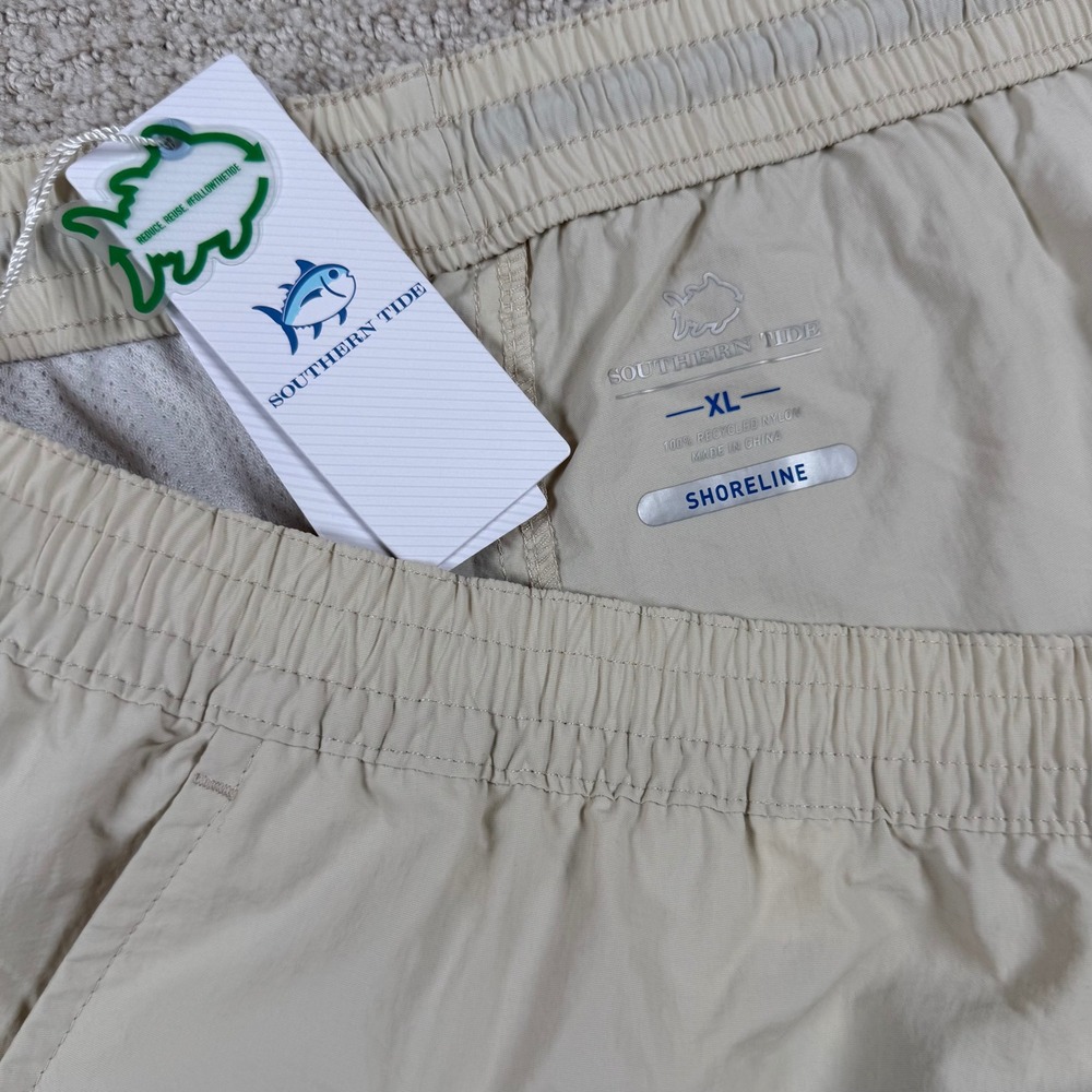 NEW Southern Tide Mens XL Stone 6" Shoreline Linerless Swim Trunk Shorts 8607